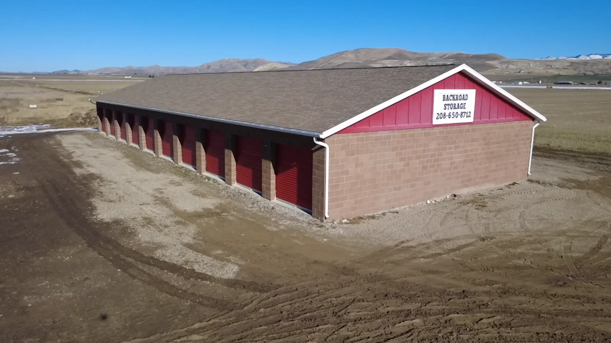 Aerial view of Backroad Storage in Preston Idaho